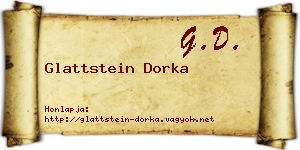 Glattstein Dorka névjegykártya